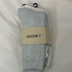 NWT Yeezy Season 7 Gray Casual Socks